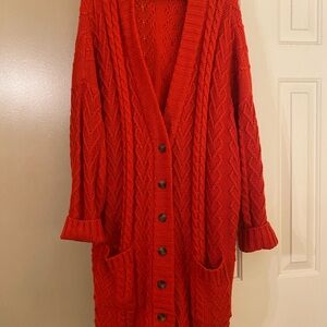 Torrid Longline Cable Knit Cardigan